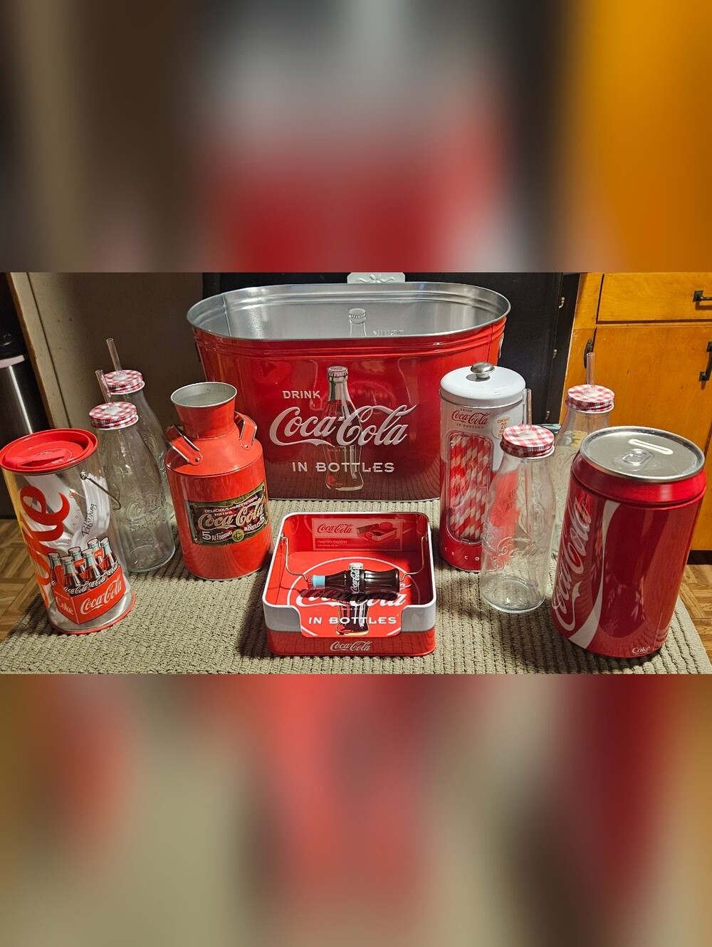Coca Cola Red and White Metal Napkin Holder with Logo